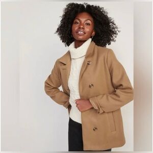 Old Navy Plus Size 4X Soft-Brushed Peacoat Brown TanCoat | New Winter Essential